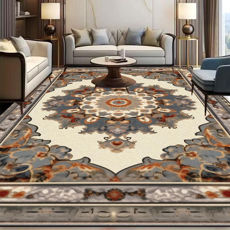 European Style Home Carpet Living Room Decoration Retro Rugs Hall Sofa Chair Anti-slip Floor Mat Room Decor Corridor Carpet