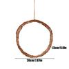 Wreath Frame 6 Piece Hanger Outdoor Decor 7.9 Inch DIY Rattan Wreath Garland For Bedroom Living Room Fence Wall Wedding Party
