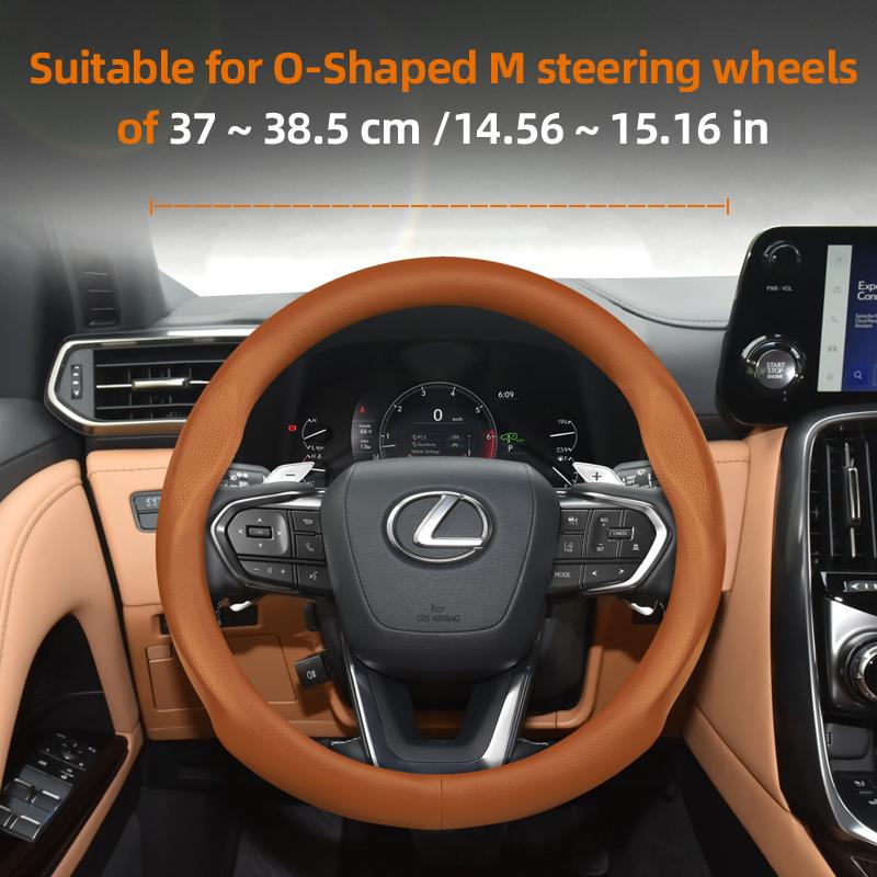 

Suitable for Lexus Ultra-Thin Breathable Leather Steering Wheel Cover Suitable for Is250 Gs300 Lx 570 Nx Is350 2019 Es350 Gx460 Is 300 Ls400 Is300 202