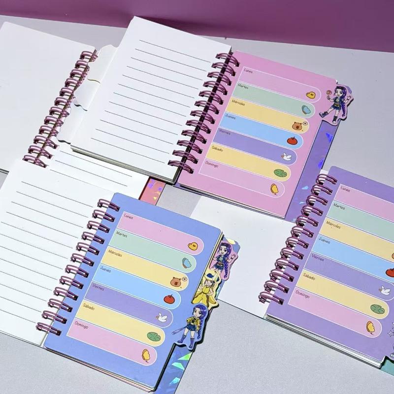 1 Stück Kpop Demon Hunters Coil Notizbuch Rumi Mira Zoey Muster Notizbücher Studenten Schreibwaren Notizblock Schulsachen Anime Geschenk