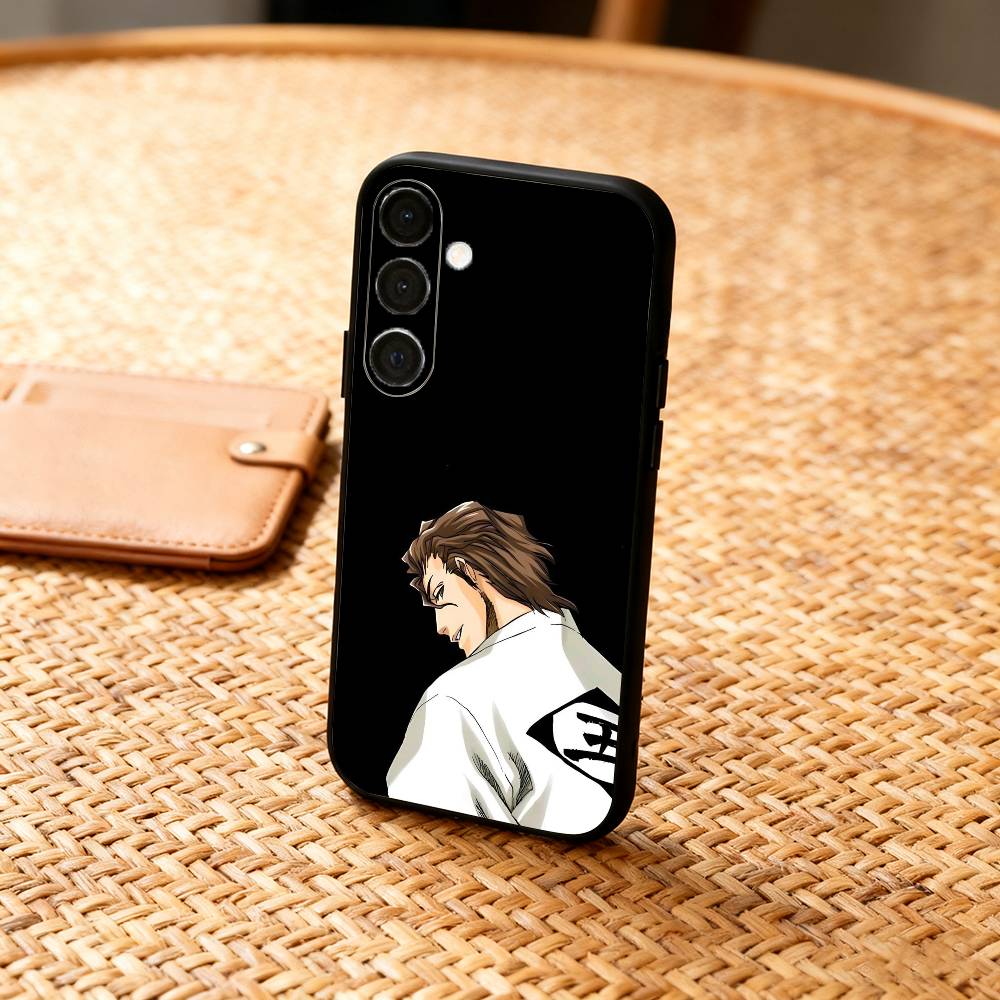 B-Bleach Anime A-Aizen Phone Case For Samsung A73,72,71,53,52,51,22,91,80, Soft Black Cover