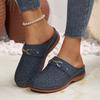 Fashion New Spring 2025 Retro Design Fashion Casual Thick Soled Half Slippers Women's Hollow Breathable Comfortable Beach Chunky Sandals