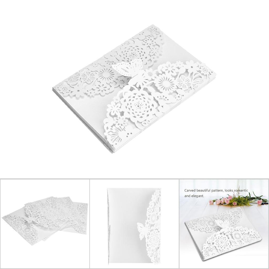 10 Stück Set Europäischer Stil Geschnitzt Personalisierte Geschäft Hochzeits Einladungskarten Party (# 1)