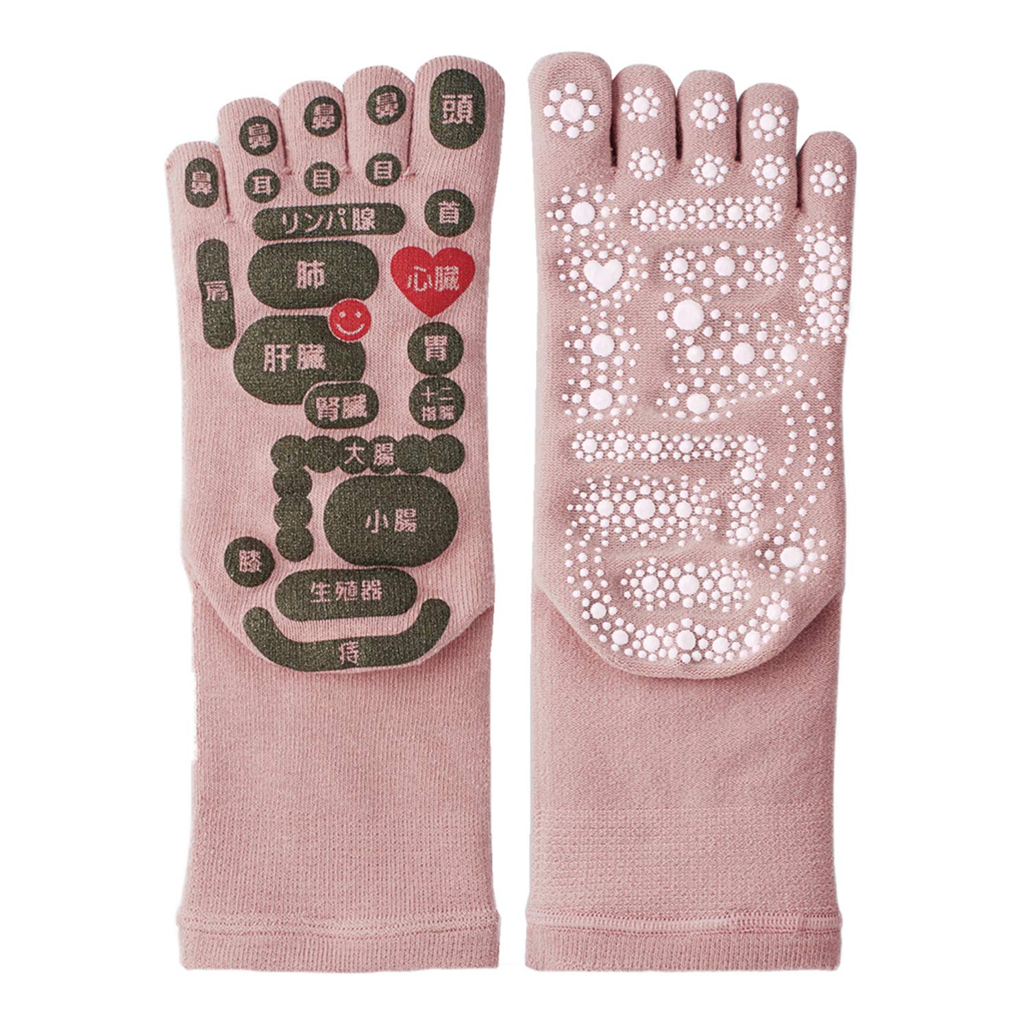 

Рефлексологические [MIKASA] Двусторонние носки, 22.0-25.0см (Розовый, тип с пятью пальцами) розовый