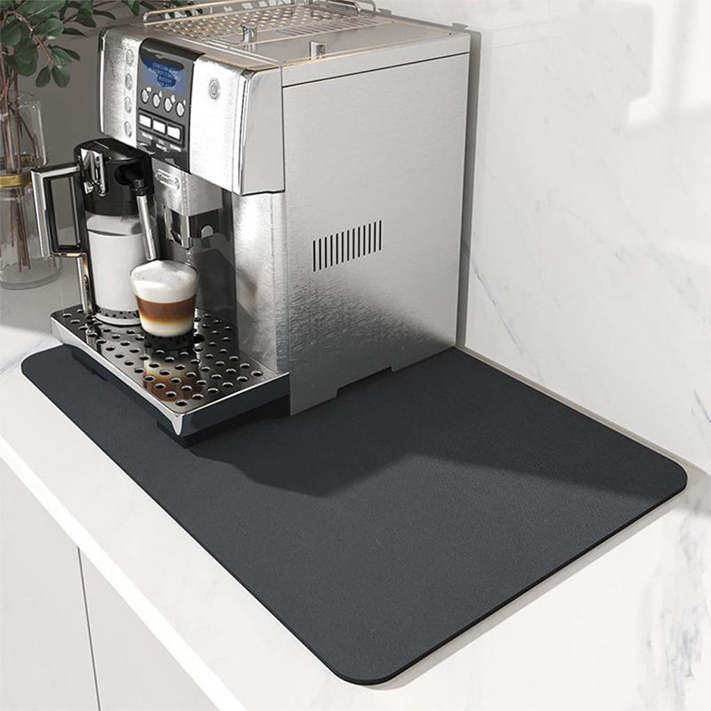 Black Exquisite Dish Drying Mat For Clean And Tidy Countertop Table Decoration Accessories Absorbent Mat Kitchen