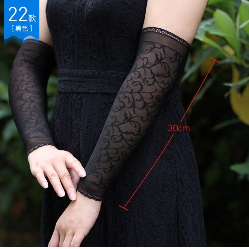 

Female Scar-Covering Pattern Long Thin Lace Wrist Cuff Wristband Sun Protection Fingerless Gloves Female Oversleeve Arm Sleeve