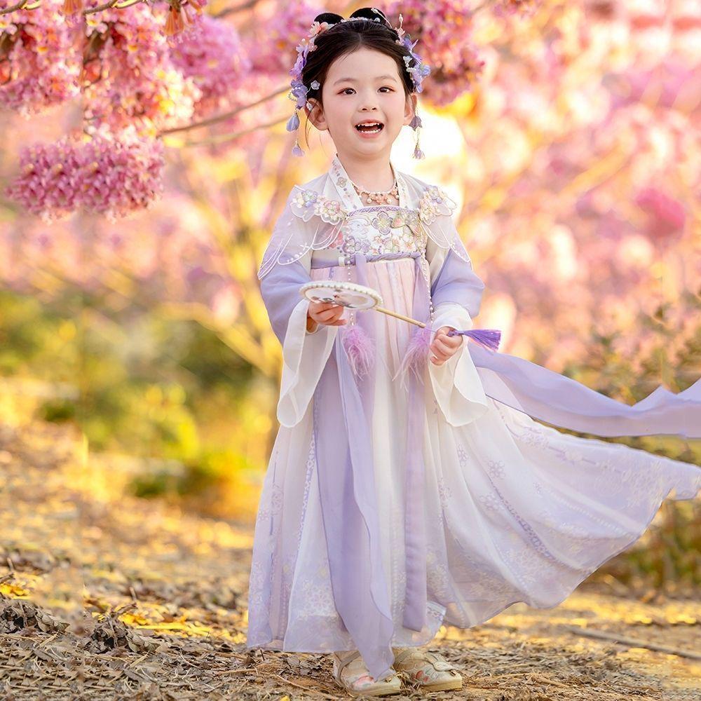 2026 Kids Hanfu: Tang Suit Fairy Dress - Ancient Chinese Style for Spring & Summer