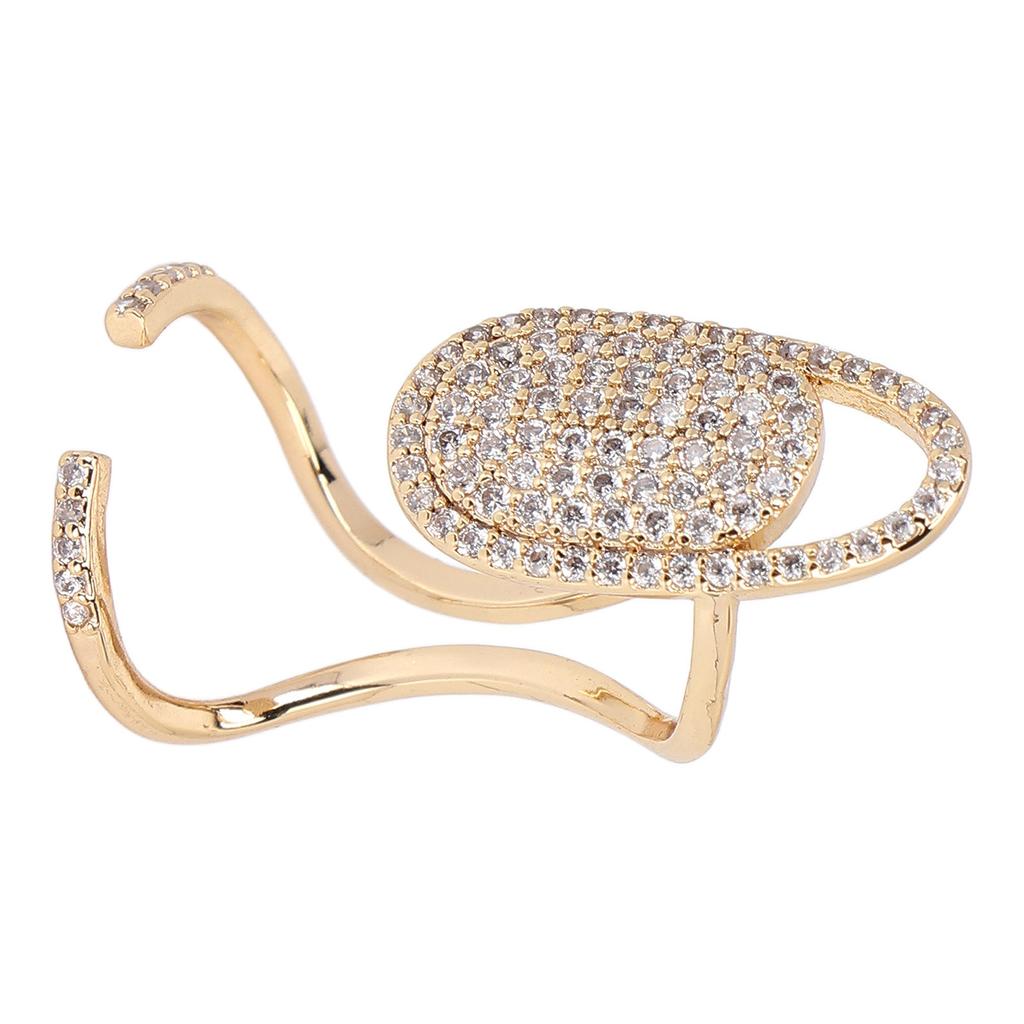 Nail Cover Rings Adjustable Size Beautiful Practical Wear Easily Safe Material Finger Decoration Rings for Parties3047 Gold