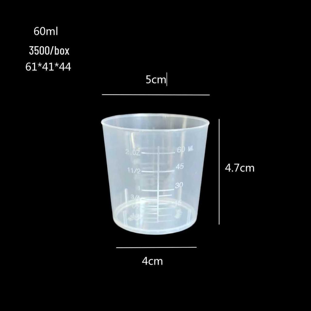 Transparent PP Measuring Beaker with Handle - Graduated Milliliter Cylinder, Thickened for Laboratory and Pesticide Use