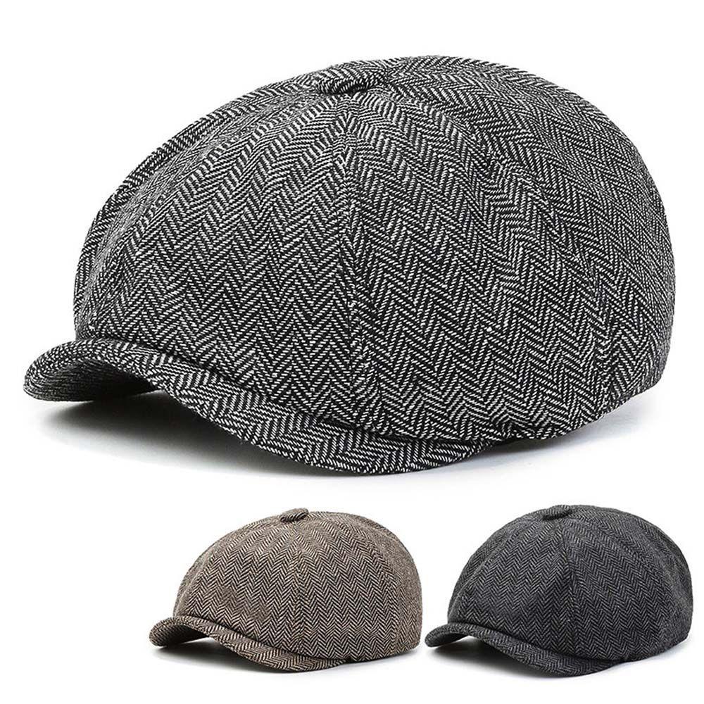 Hats Outdoor Cycling Caps Windproof Men Berets Men Winter Hats Newsboy Berets Octagonal Hats