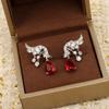 Musla Hot Sale Vintage Earrings for Women Luxury Jewelry Fashion Water Drop Eardrop Pure 925 Sliver Lady Party Stud Earrings