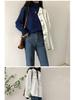Women's Retro White Denim Jacket - Korean Hong Kong Style, Versatile Casual Loose Fit, Short for Spring/Autumn