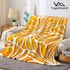 Orange Burst Flannel Blanket Warm Soft Halloween Christmas Decorative Couch Warm Cozy All-Season Gift