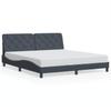 Bed Frame without Mattress Dark Grey 180 x 200 cm Velvet