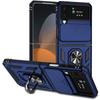 Suitable for Samsung Z Flip 6 Ring Anti fall Folding Mobile Phone Case Z Flod 7 Sergeant Push Window Protective Case