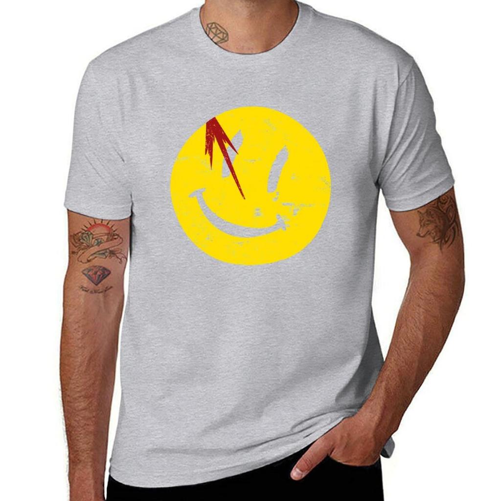 Watchmen Symbol Smile Vintage T-Shirt Summer Tops Sports Fans Mens T Shirts