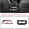 Aunginsy Car Rear Seat Central Armrest Cup Holder Cup Trim Frame Cover Compatible with Toyota Tundra/Sequoia 2022-2025 Car Back Center Console Water