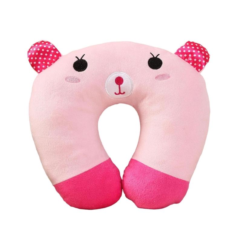 Breathable Travel U Shape Neck Pillow Lightweight Compacts Cartoon Animal Cushion For Airplanes Car And Office Comfort