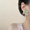 Sweet Fresh Floral Beaded Stud Earrings For Women Daily Vacation Wear