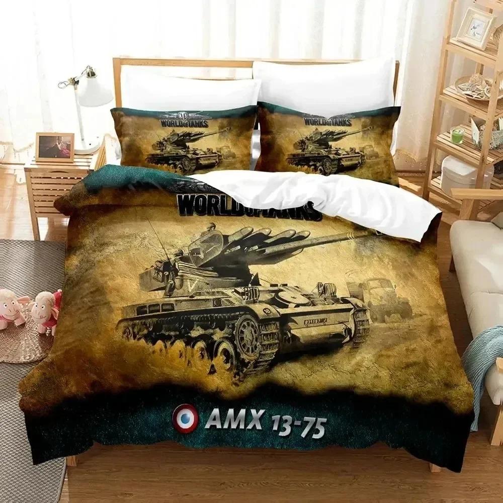 Comforter Game World Of Tanks Bedding Set 3D Printed Suitable For Bedroom Kids Home Textile