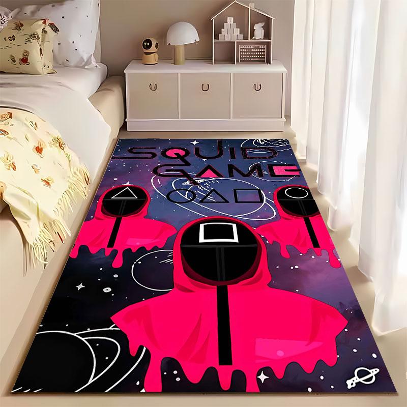 Squid Game Design Space Carpet suitable as a non-slip mat for the living room or bedroom sofa