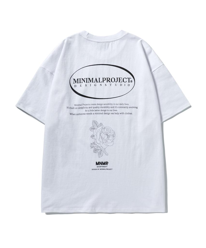 MINIMALPROJECT Circle Logo Flower Oversized Short Sleeve T-Shirt Mst151 [White]