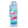 1PC Lotus Flower Water Pond Print 750ml Color Plastic Sports Water Bottle Leakproof Flip Straw Lid Suitable for Sports Office Home Use