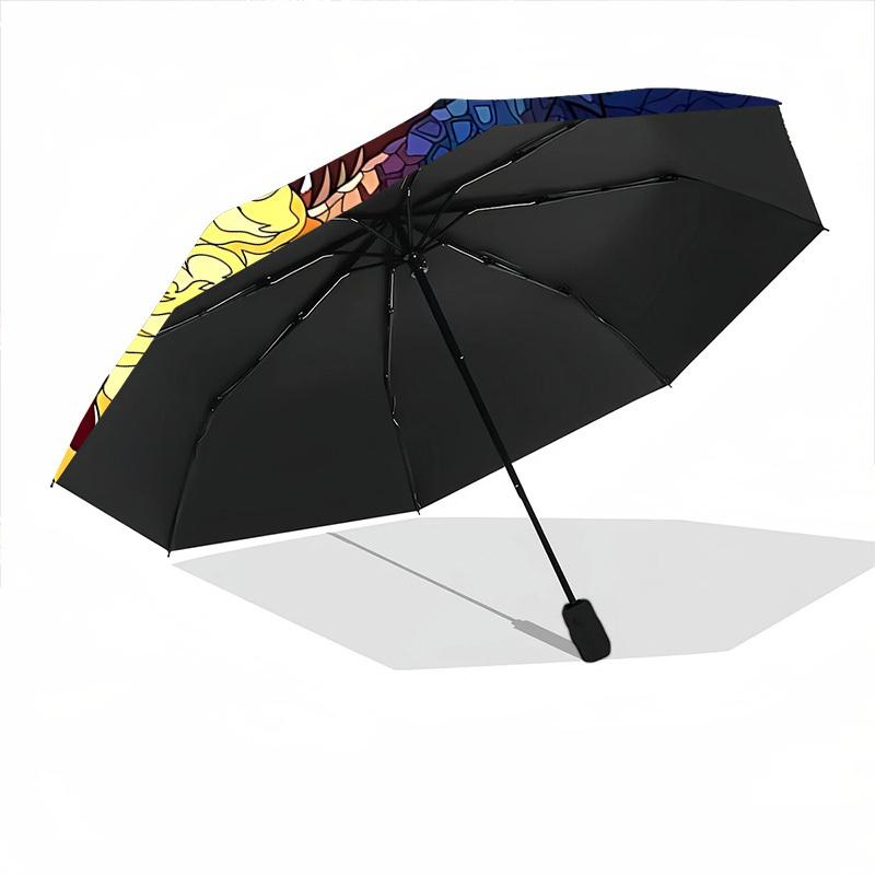 1pc Dragon Fire Breath Folding Umbrella | Elegant Design, Fashionable Accessory, Durable Construction, Sturdy Ribs Yy251107095