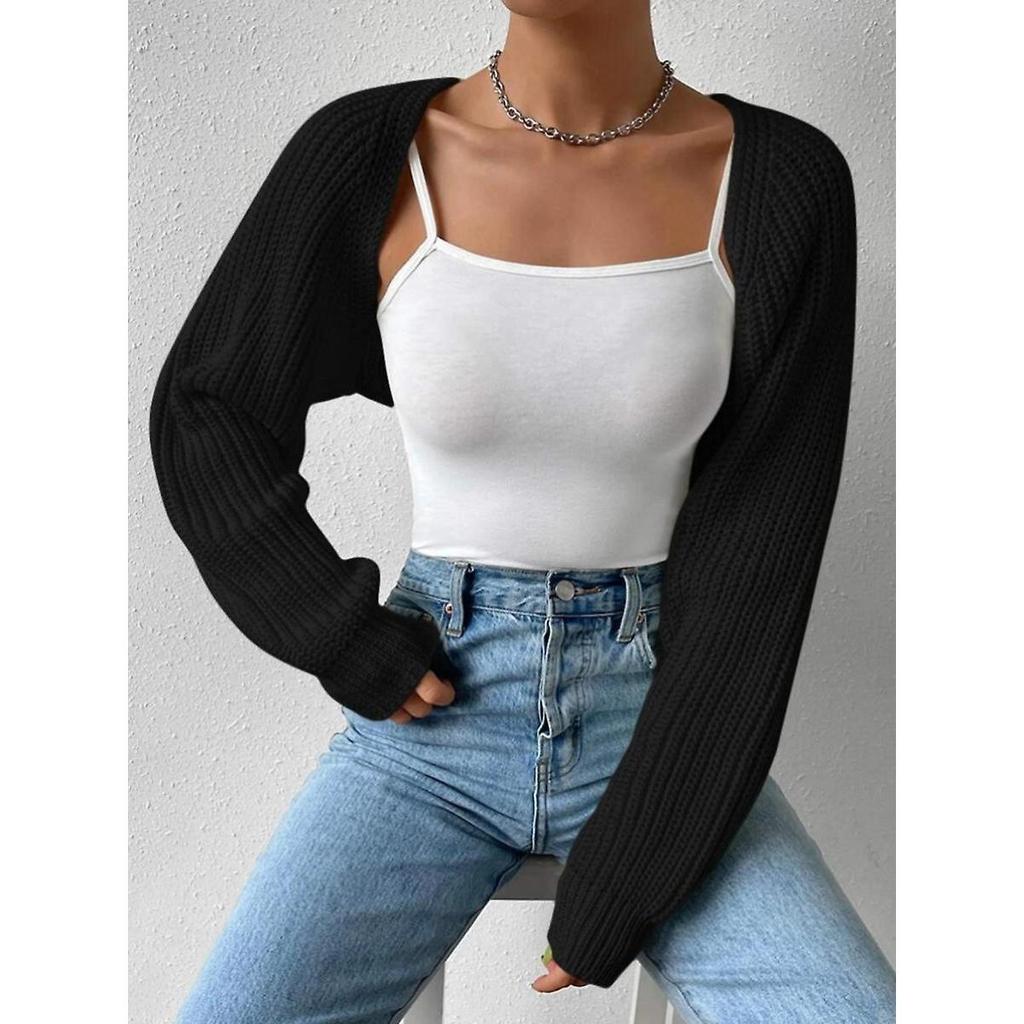Simple Short Sweater Cardigan without Button Skin-Friendly Comfy Warm Clothing Gift for Birthday