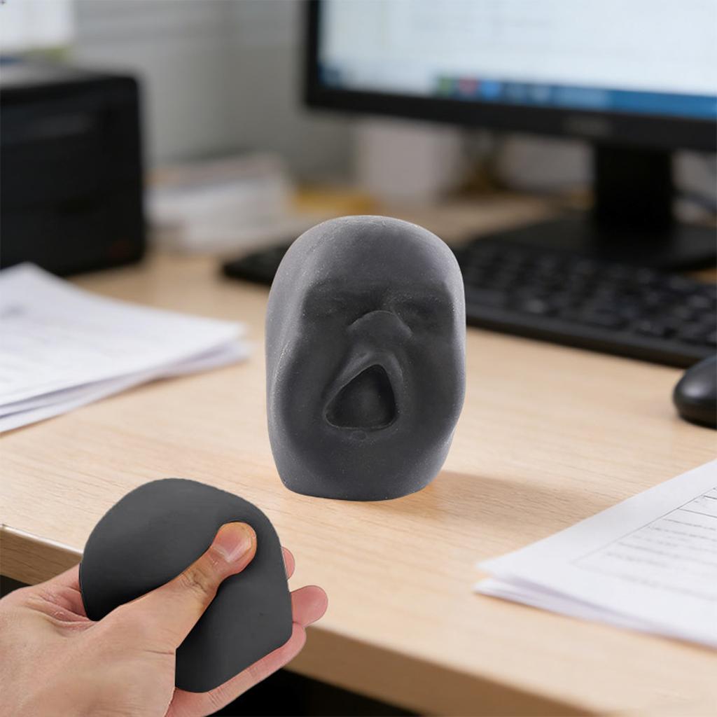 6 Cm Stress For Adults Amusing Face Design Stress Toys Sensory For And Home Use In White Colour Skateboard