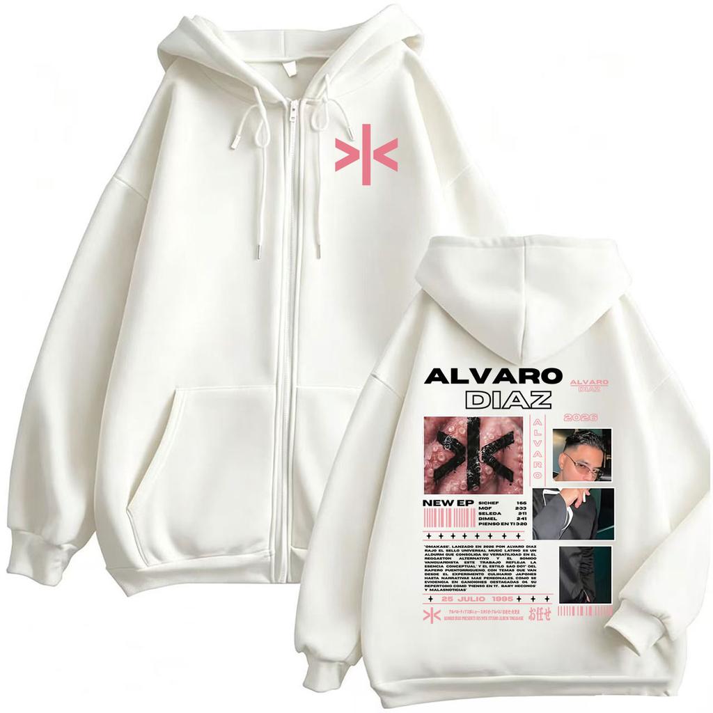 Alvaro Diaz Omakase Album Tour Sweatshirt Jacke Mäntel Herren Damen Mode Hoodies Freizeit Fleece Reißverschluss Kapuzenpullover