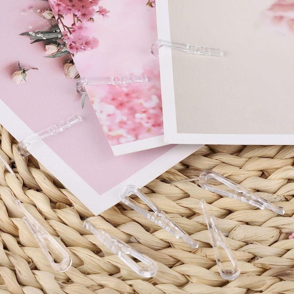 600Pcs Plastic Alligator Clips 1.50"/38mm Folding Clips Transparent Shirt Clips  Clothes