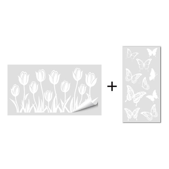 2Pcs Static Glass Sticker Glue-Free Electrostatic Window Clings Double Side Waterproof Window Decors for Glass Doors