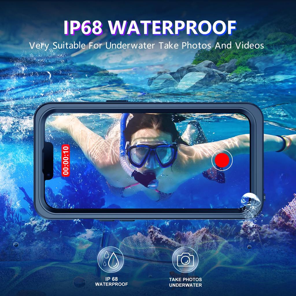 Shellbox Profesjonalne Wodoodporne Etui na Telefon dla IPhone 14 17Air 13 15 16 - 360 Pełne Pokrycie Odporne na Wstrząsy Pyłoszczelne IP68