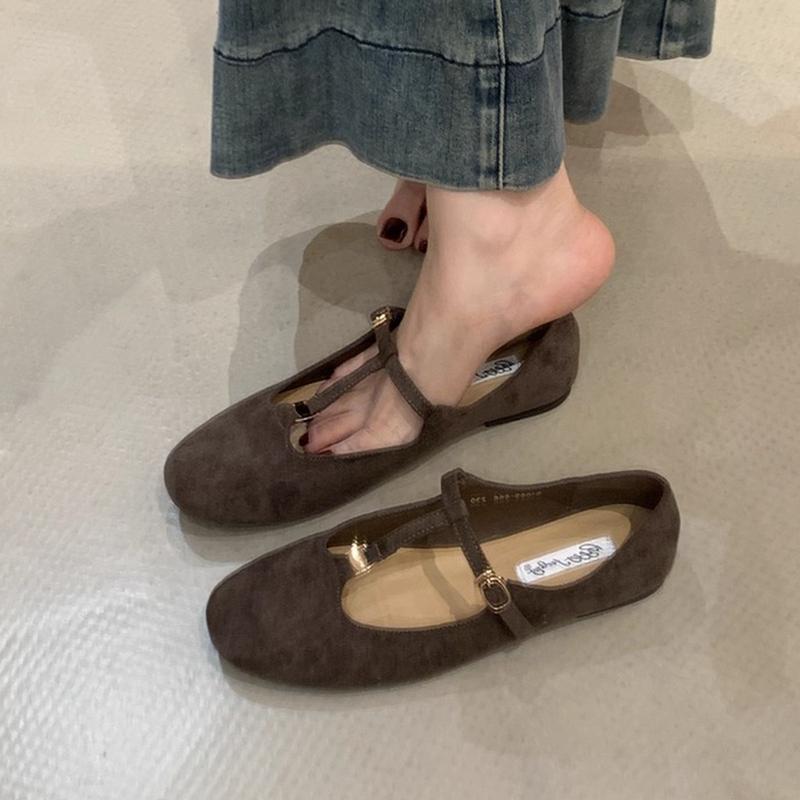 

Fashion SUOJIALUN 2025 Autumn New Brand Women Mary Jane Shoes Round Toe Shallow Slip On Ladies Casual Boat Shoes Soft Flat Heel Shoes 40 серый