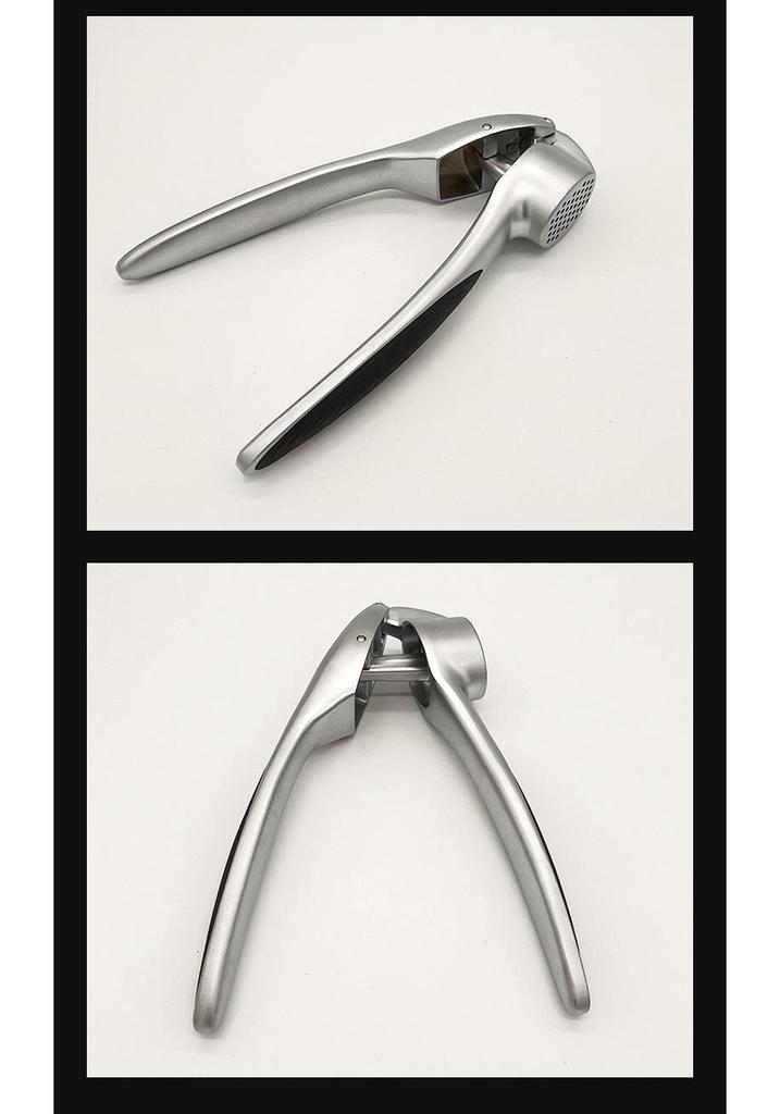 Stainless Steel Zinc Alloy Garlic Press & Masher - Multifunctional Kitchen Tool