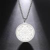  Vintage Moon Phase Necklace Sun Star Trinity Moon Eclipse Change Round Pendant Necklace for Men  Fashion Jewelry Gift