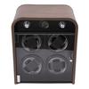 Watch Winder for 4 Mechanical Watches 5 Modes Quiet Automatic Watch Winder Display Storage Box with LED Light Temperature Humidity Sensor