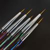 5pcs/Set Acrylic French Stripe Nail Art Line Painting Pen 3D Tips Manicure Slim Line Drawing Pen UV Gel Brushes Painting Tools