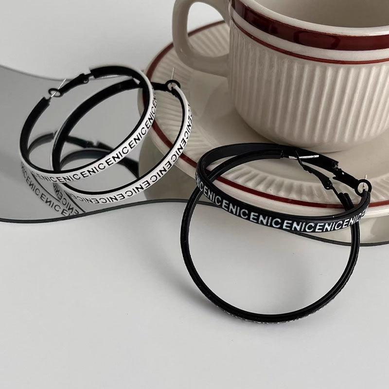Women S Minimalist Large Hoop Earrings European Style Elegant Jewelry