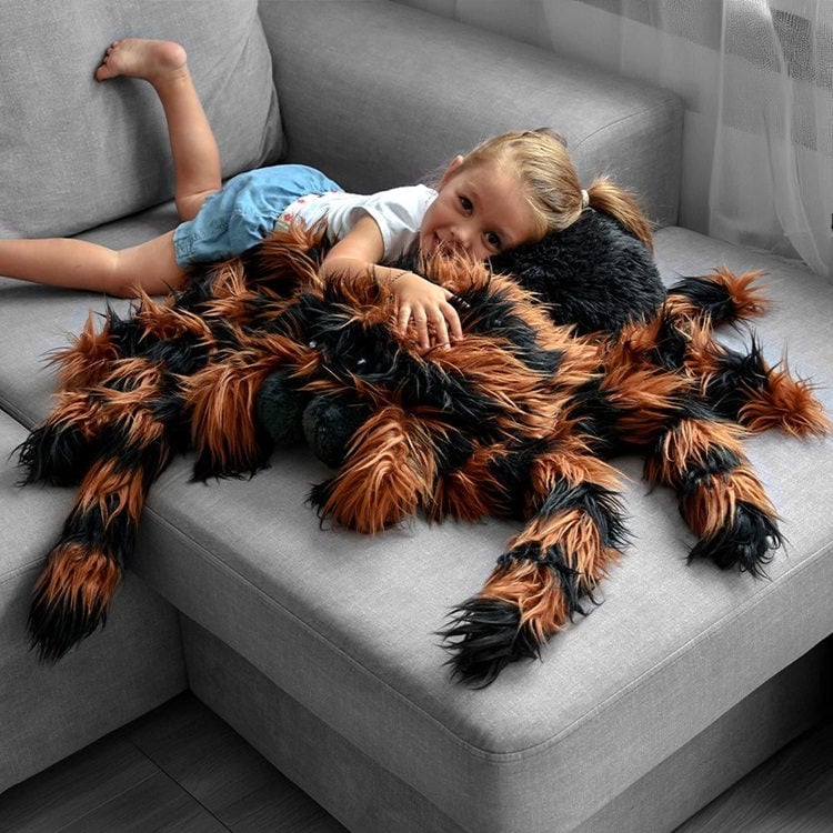 Gigantyczna pluszowa tarantula 85 cm przytulanka poduszka pluszak duża