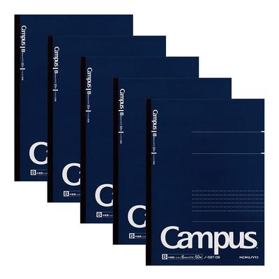 KOKUYO Σημειωματάριο Πανεπιστημίου Ενήλικες Campus Με Τελείες B Με Γραμμές B5 50 Φύλλα Συσκευασία 5 Τεμαχίων No-5BT-DBX5SET Μπλε