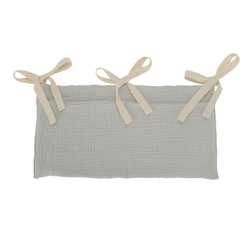 2 Pockets Crib Hanging Bag Multifunction Diaper Storage Bedside Organization Bag Infant Products Convenient Cot Bed Organizer