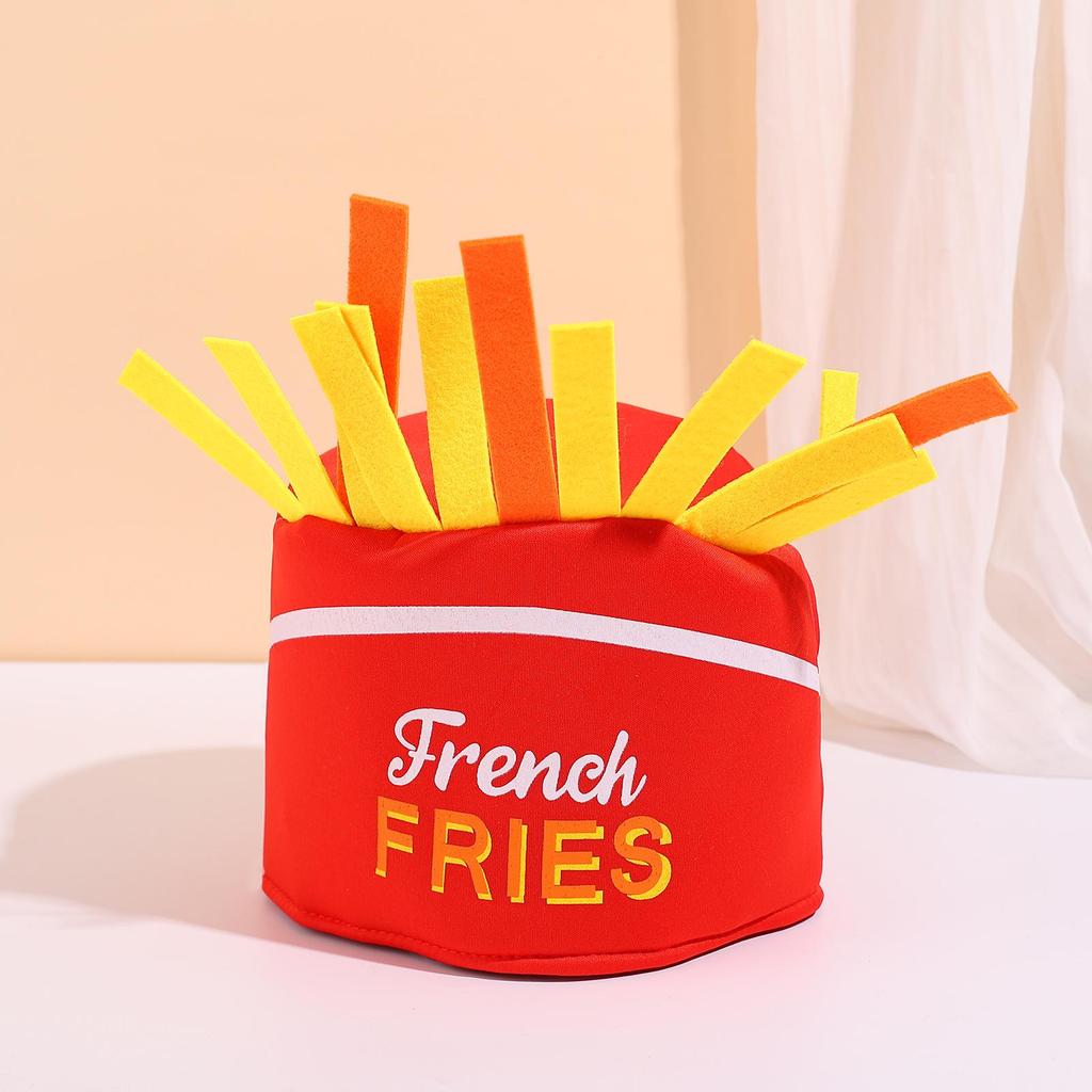 Cross-border Thanksgiving Party Burger & Fries Hat with Food Decorations