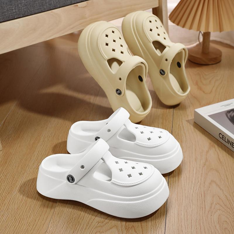 Dámské Nové Pantofle Děrované Boty Letní Venkovní Ležérní Obuv Lehké Odolné proti Opotřebení Trendy Bílé Plážové Boty Dívky