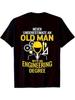 Funny Streetwear Never Underestimate An Old Unisex T Shirt Womens Unisex Cotton Tee Casual Summer Oversized Top Loose Short Sleeve