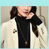 Stilvoller künstlicher Kirsch-Anhänger Pullover-Kette Für Damen Wintermode