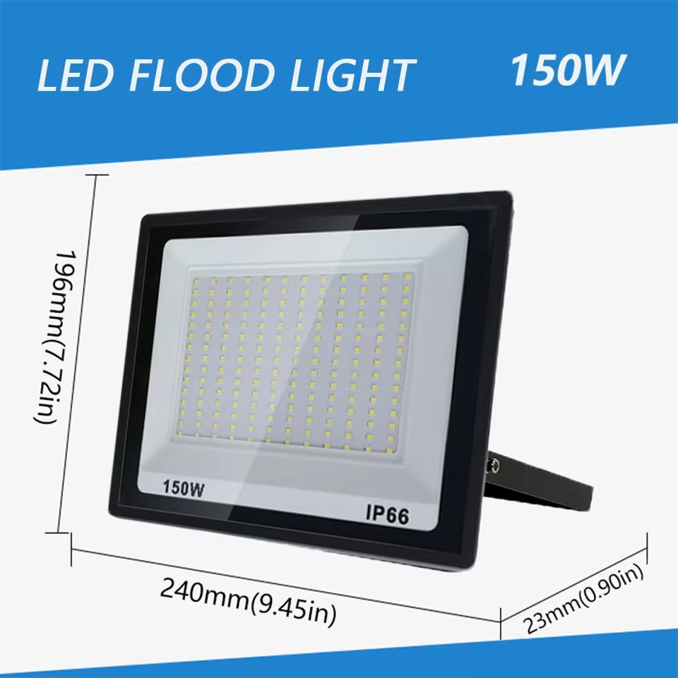 LED Floodlight Outdoor Waterproof AC220/110V 10-300W Courtyard Lamp Super Bright Spotlight Lighting Lamp Outdoor Searchlight