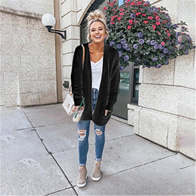 Premium Quality Women Long Sleeve Loose Sweater Knitted Cardigan Coat Jacket Outwear Casual For Effortless Style