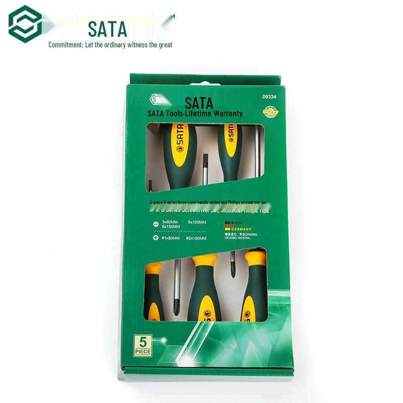 SATA 09334 G-Series 5-Piece Slotted/Phillips Screwdriver Set
